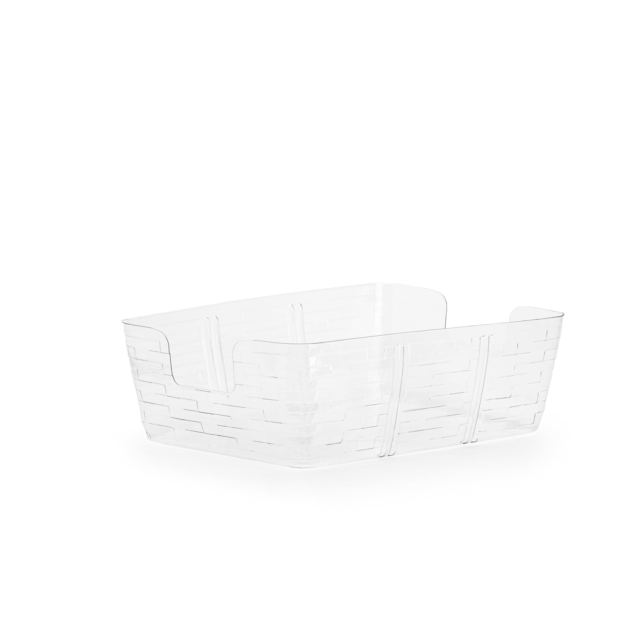 1896 Large Rectangle Organizing Open Weave Basket with Protector - Black - 图片 2