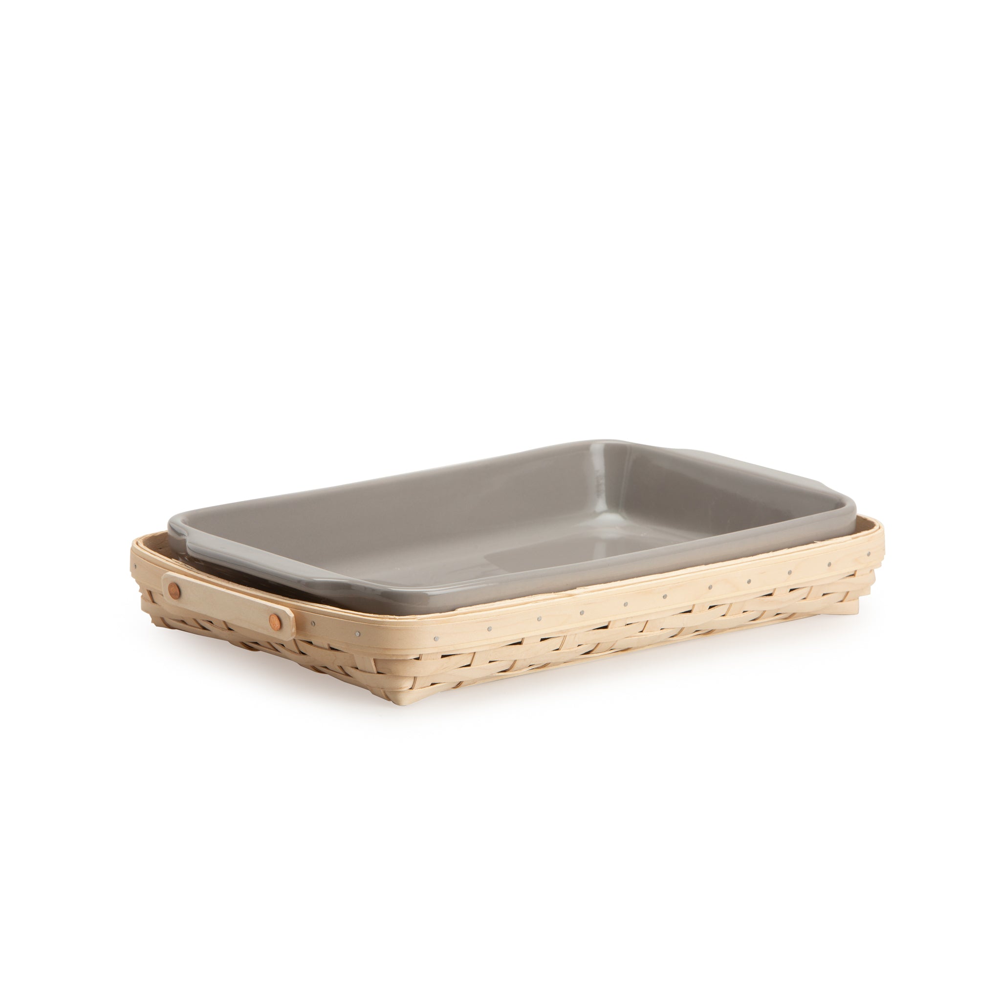 Large Baking Dish Basket - Whitewashed - 图片 2