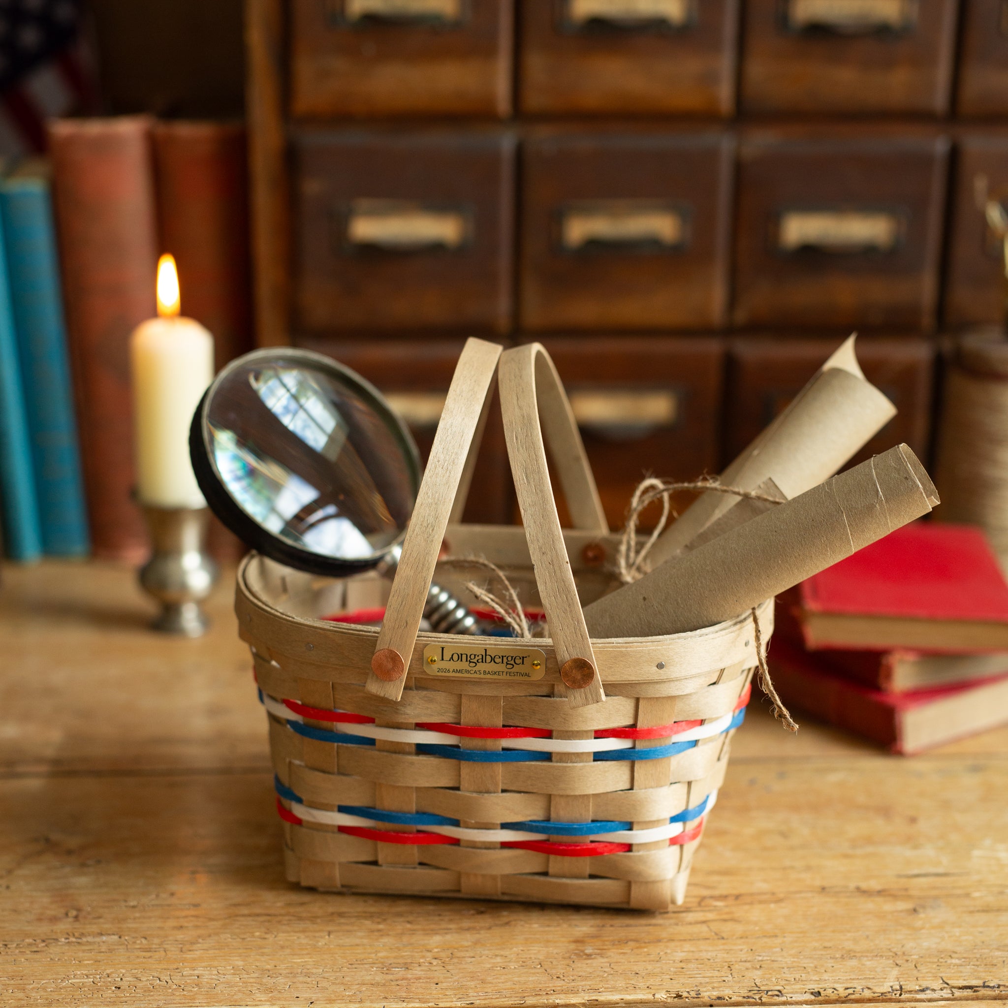 Collector's 2026 America's Basket Festival Small Carrier Basket with Protector - Independence - 图片 3
