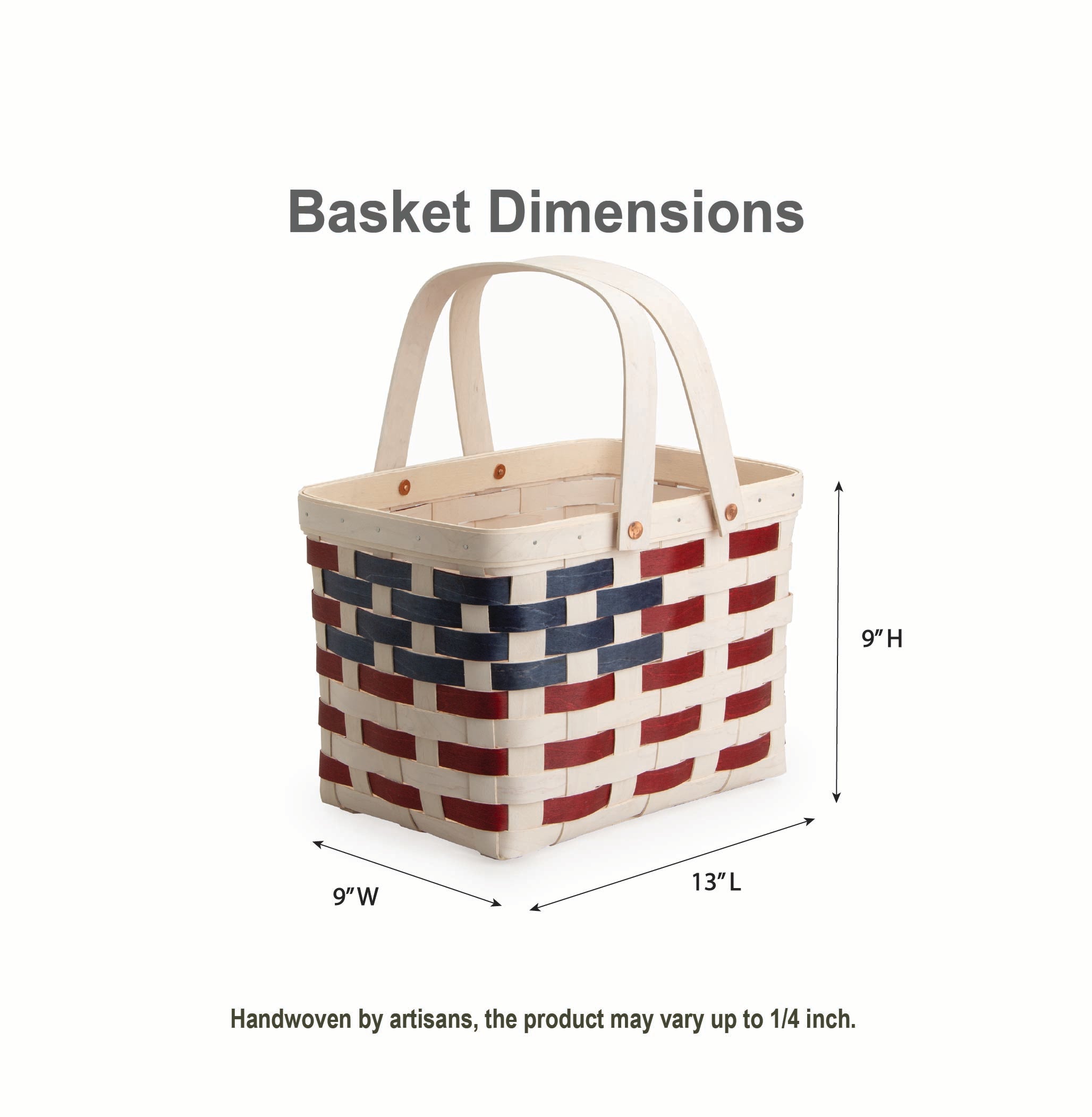 Americana Homestead Picnic Basket with Protectors - White - 图片 2