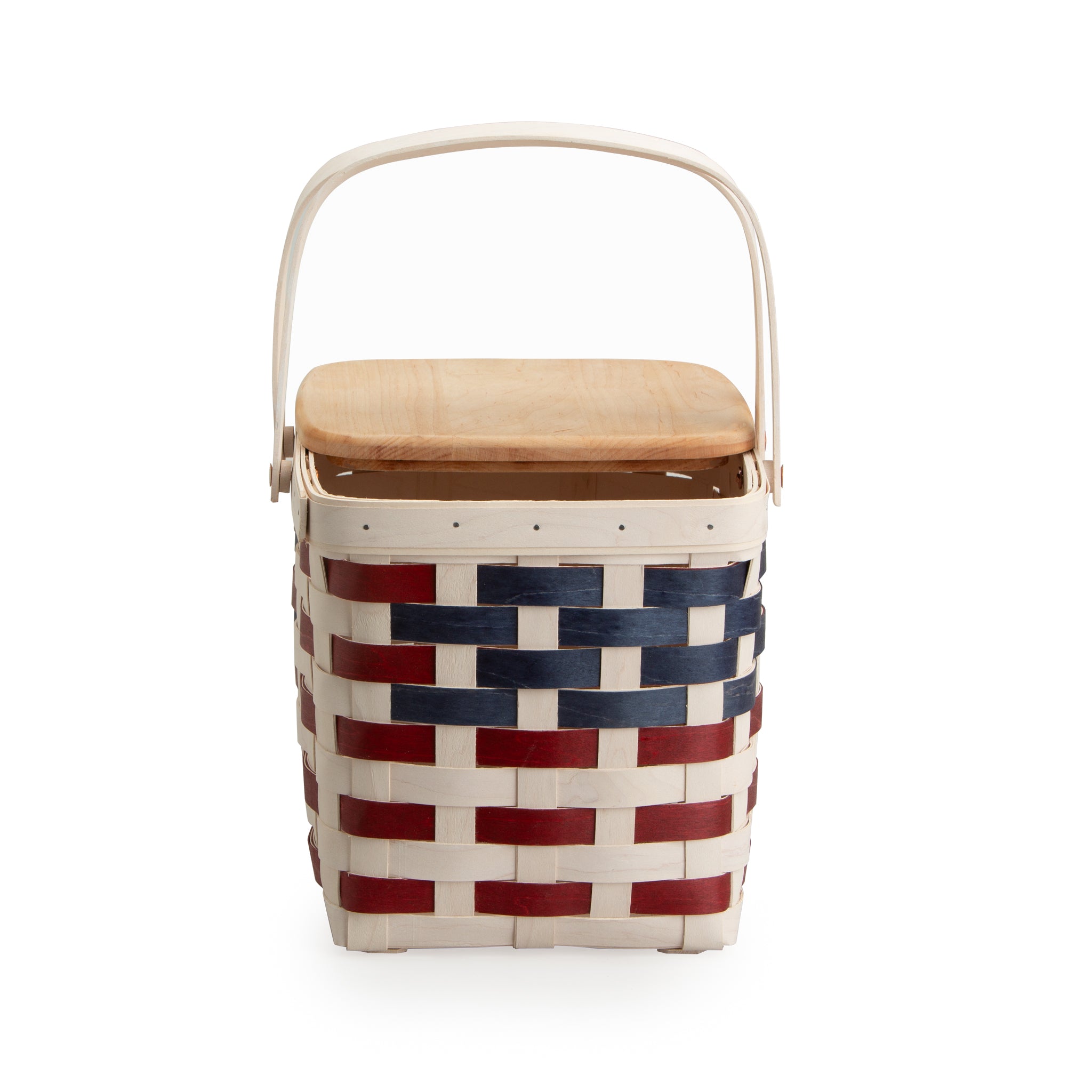 Americana Homestead Picnic Basket with Lid and Protectors - White - 图片 12