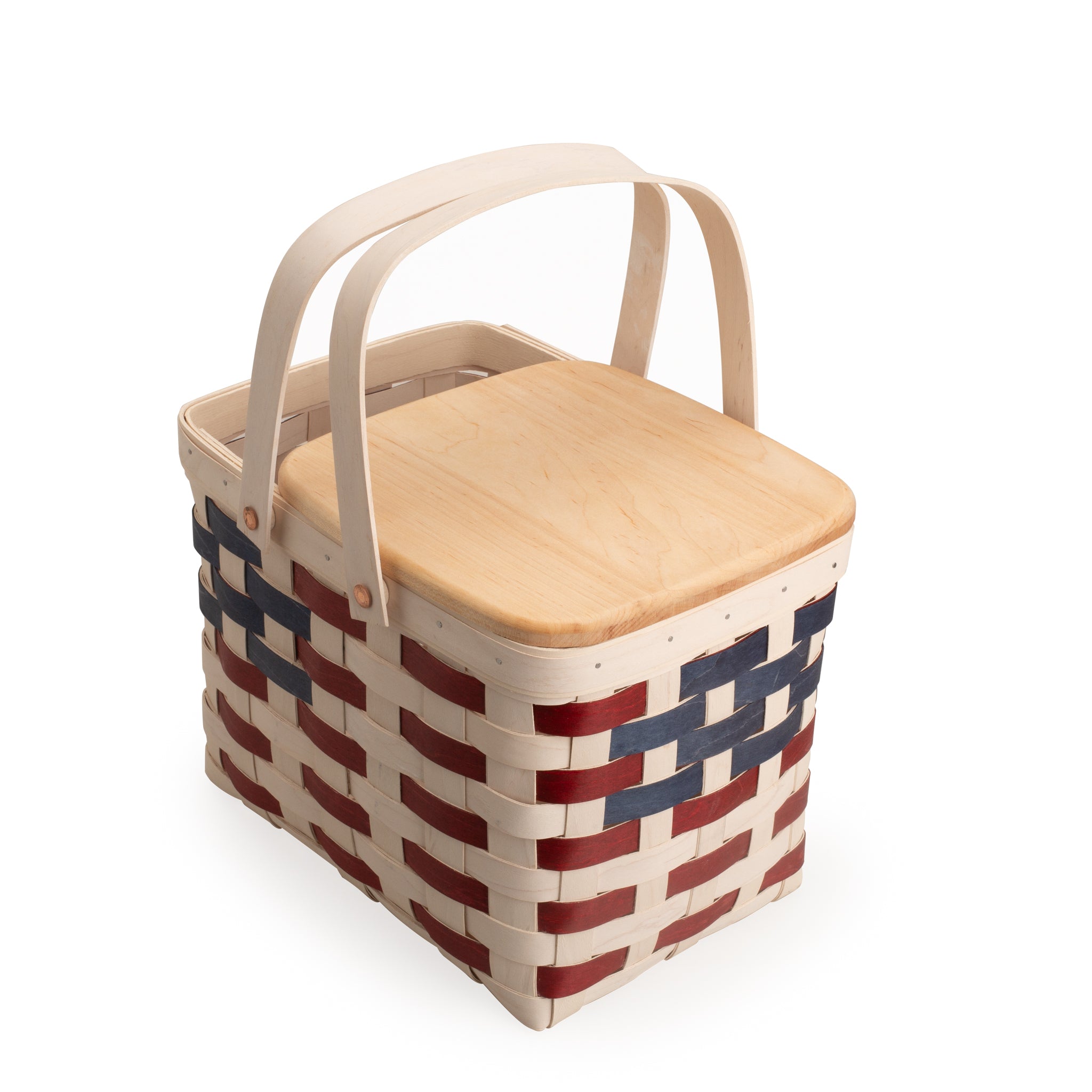 Americana Homestead Picnic Basket with Lid and Protectors - White - 图片 7