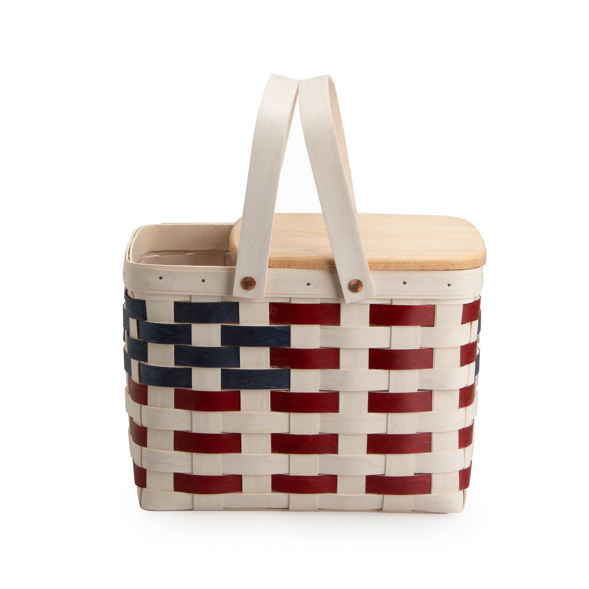 Americana Homestead Picnic Basket with Lid and Protectors - White - 图片 10