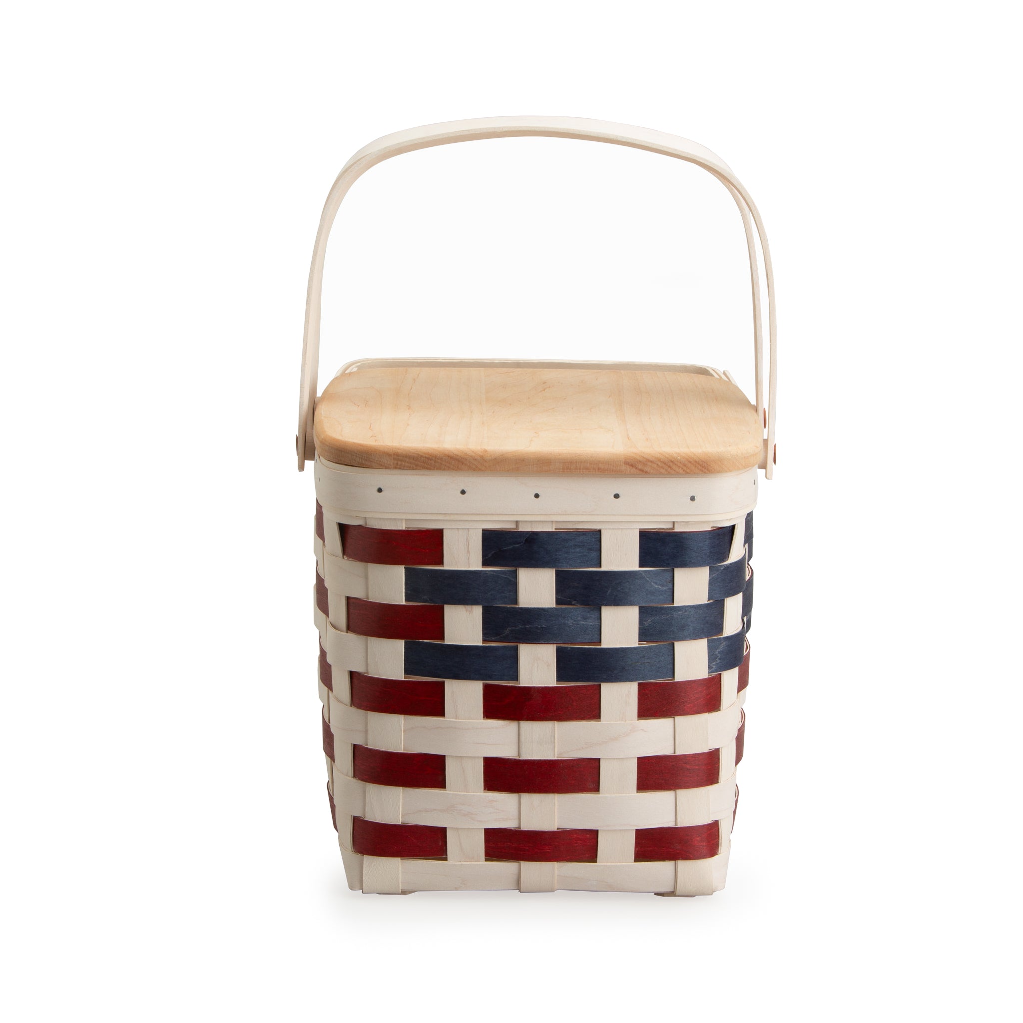 Americana Homestead Picnic Basket with Lid and Protectors - White - 图片 11