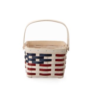 Americana Provision Basket with Protector - White