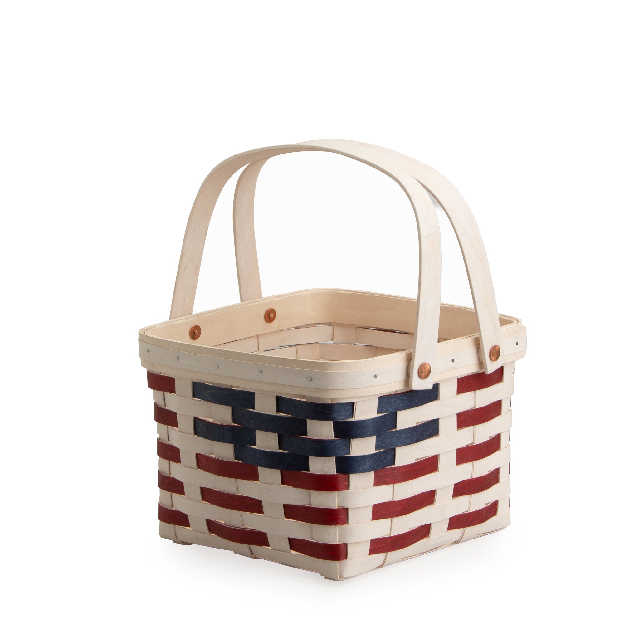 Americana Provision Picnic Basket with Protectors - White