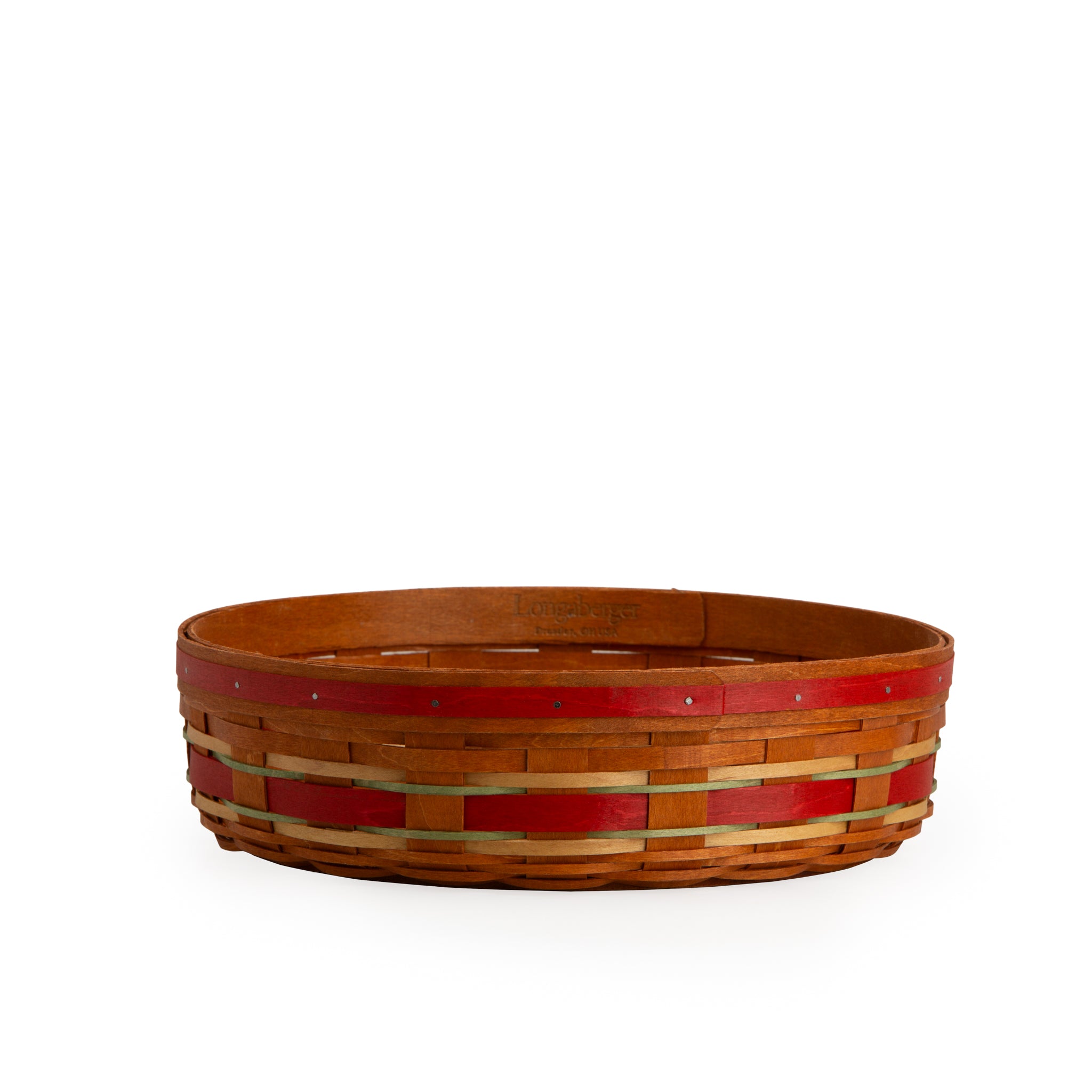 Apple Picking Medium Pie Basket with Lid and Protector - Red - 图片 6