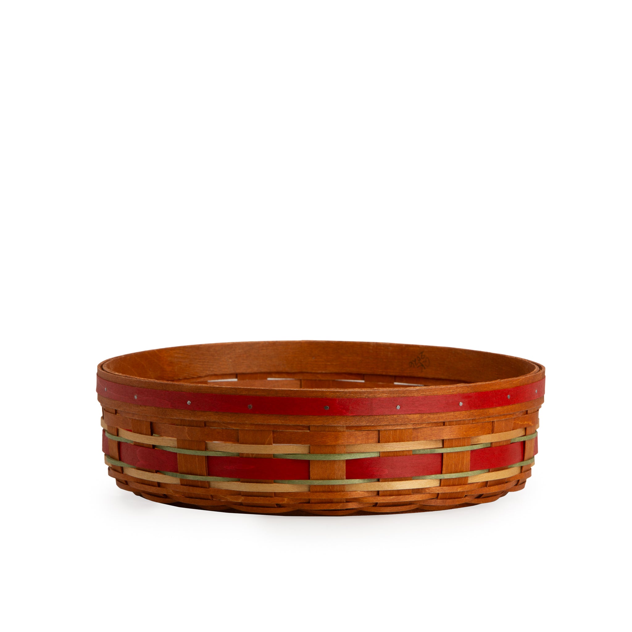 Apple Picking Medium Pie Basket with Lid and Protector - Red - 图片 9