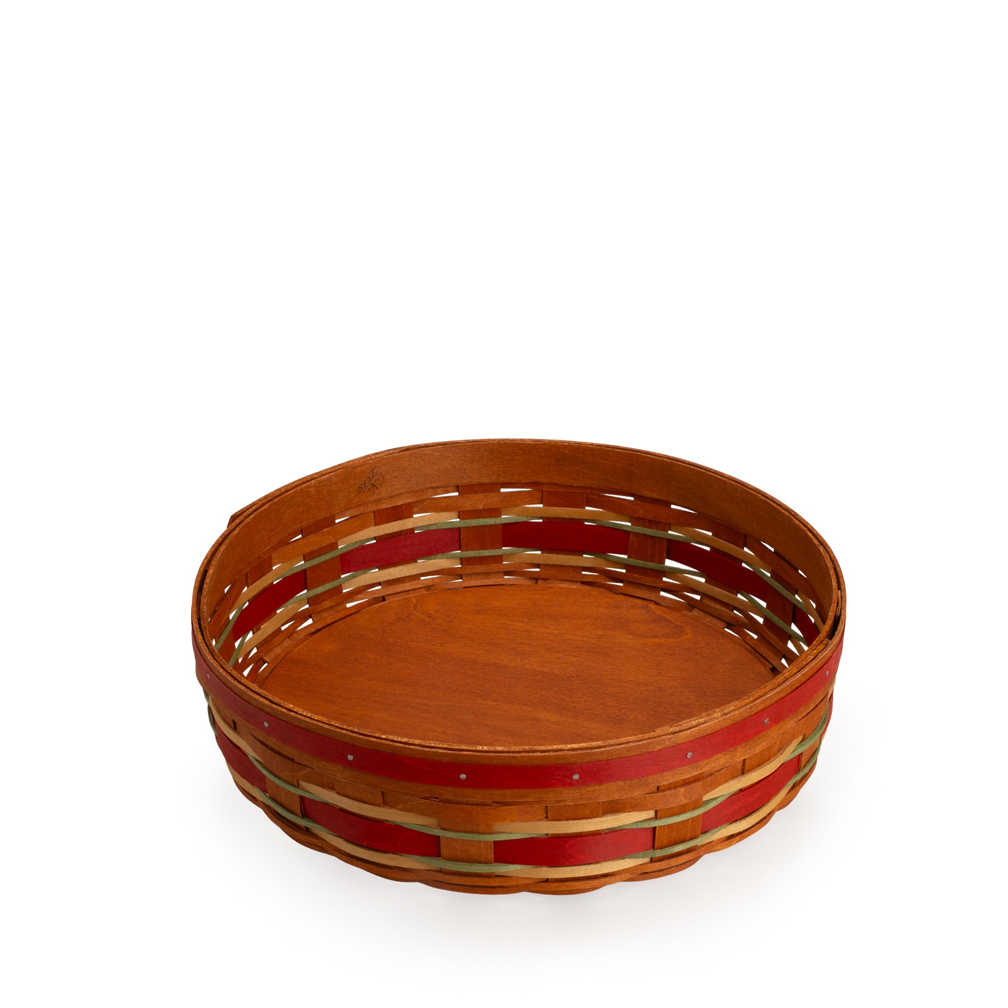 Apple Picking Medium Pie Basket with Lid and Protector - Red - 图片 10