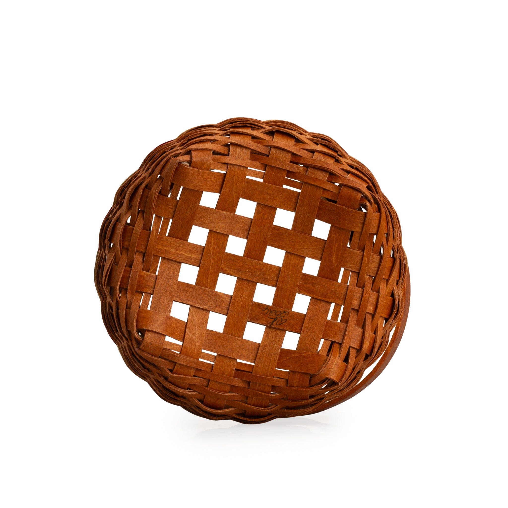 Apple Picking Small Round Basket with Protector - Red - 图片 6