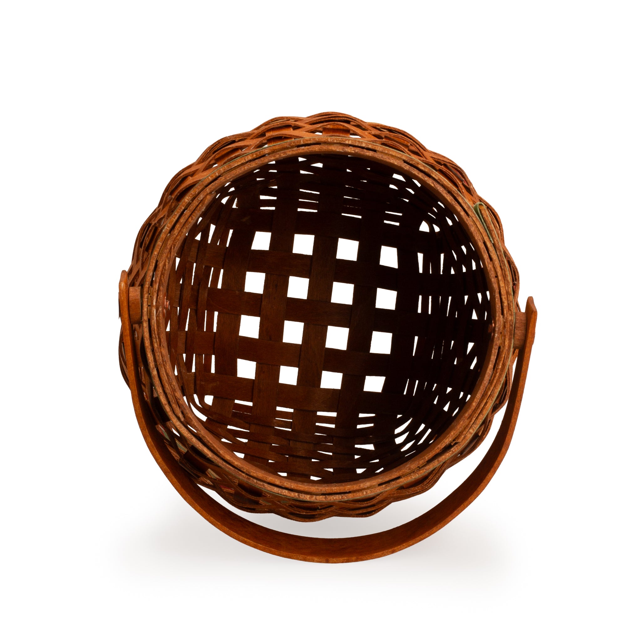 Apple Picking Small Round Basket with Protector - Red - 图片 11