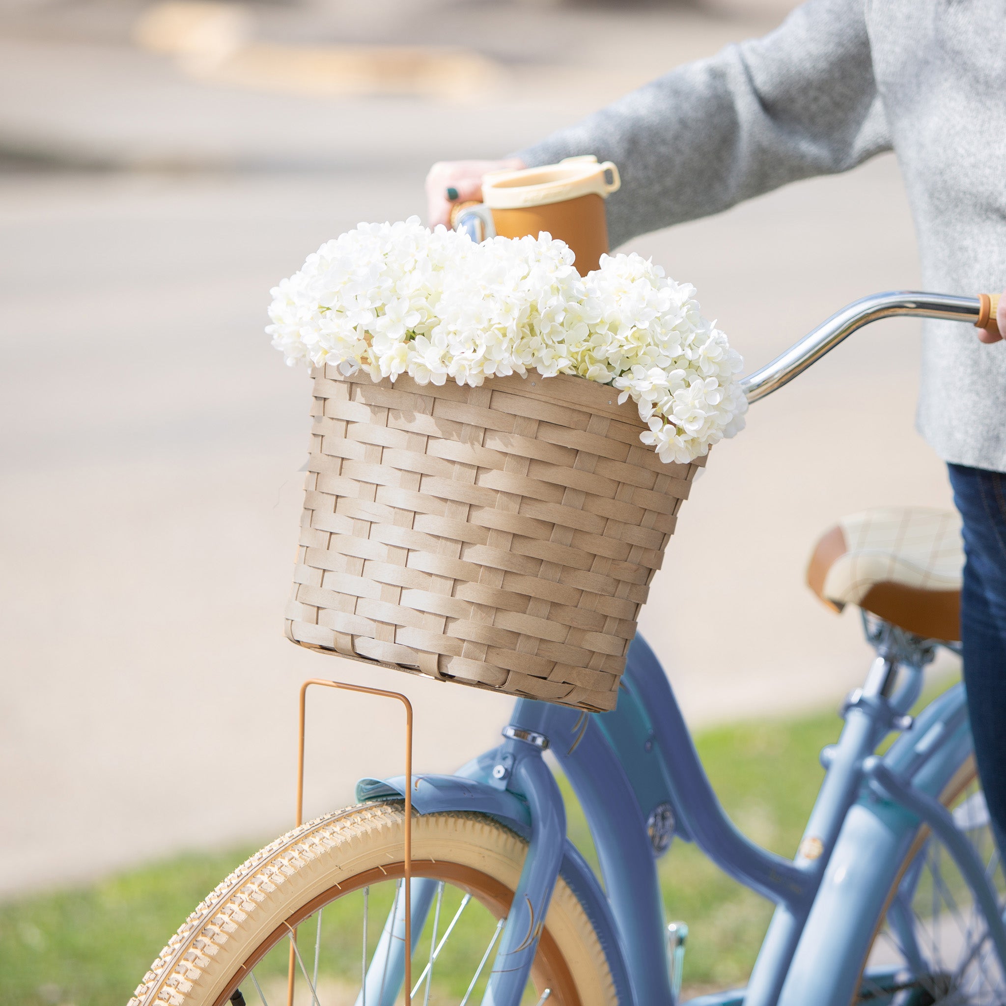 Bicycle Basket - Pale Grey - 图片 3