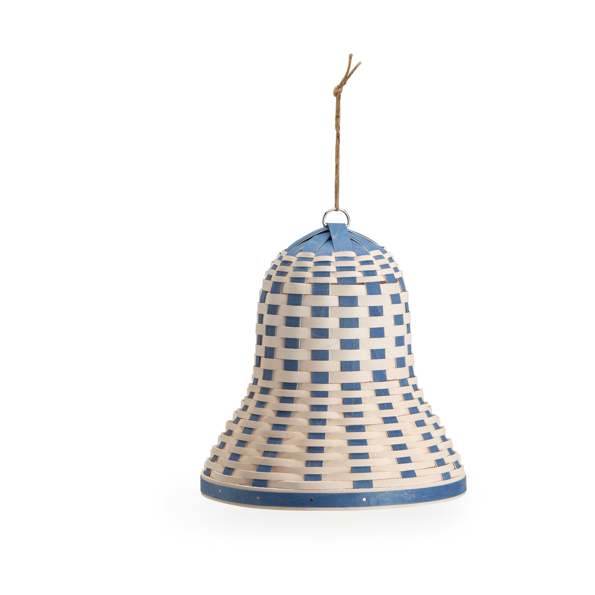 Large Bell Basket - Blue and White