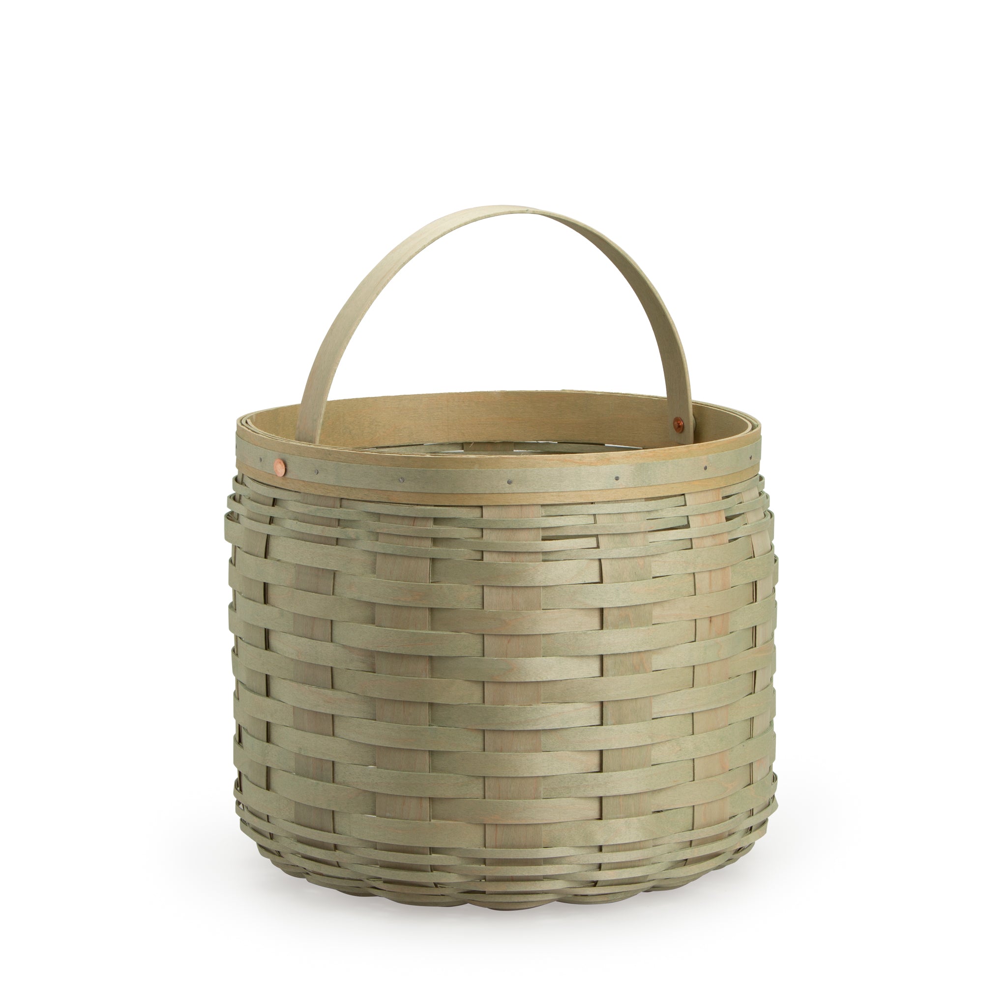 Round Storage Basket Set with Protector - Soft Green