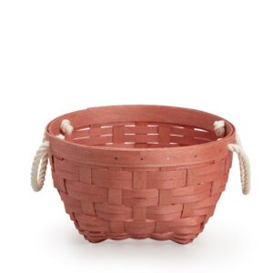 Medium Interstacking Rope Basket - Light Red