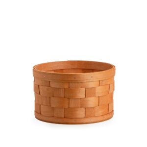 Wide Weave Tall Round Basket with Protector - Terracotta