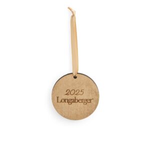 Christmas Wooden Circle Ornament - 2025 Longaberger