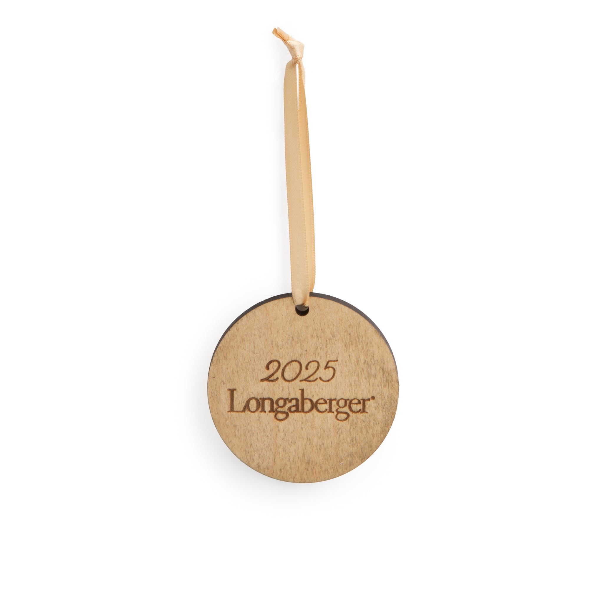 Christmas Wooden Circle Ornament - 2025 Longaberger