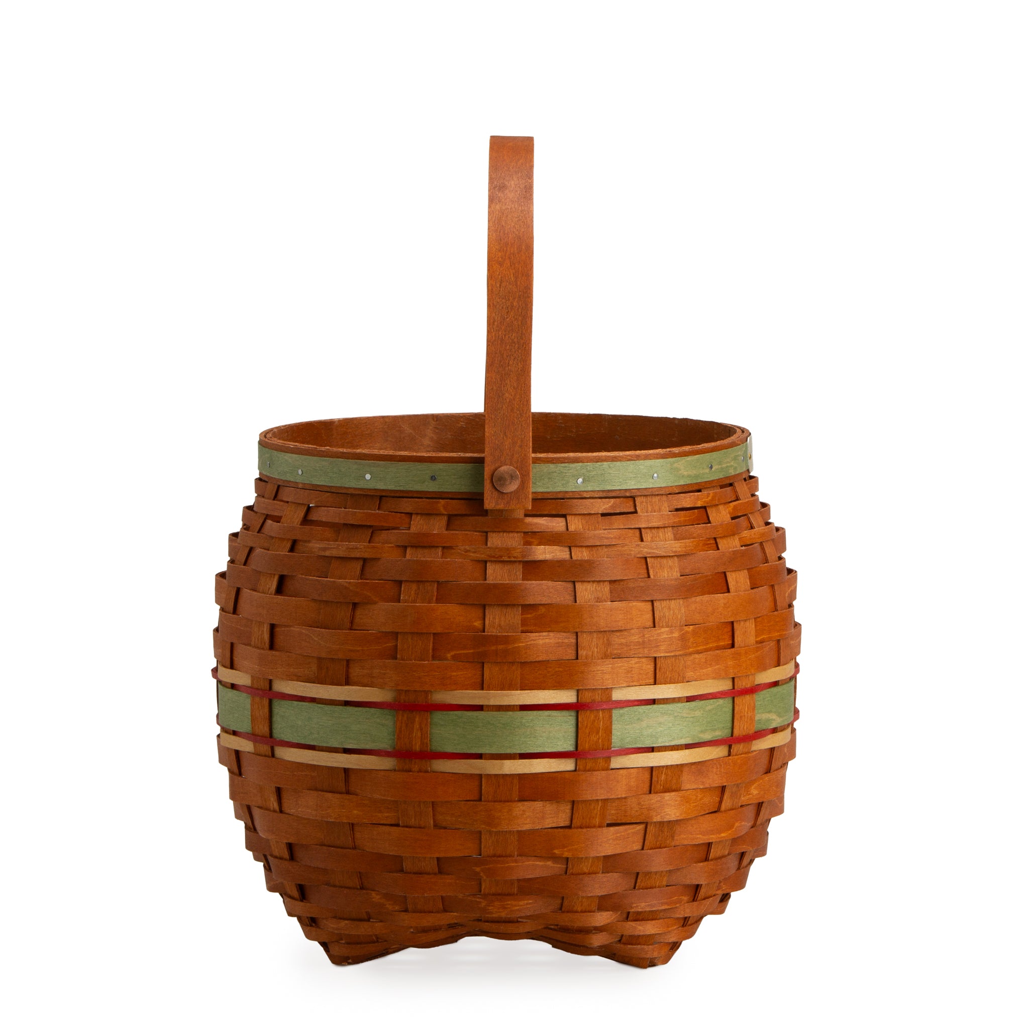 Collector's Apple Picking Medium Round Basket with Protector - Green - 图片 7