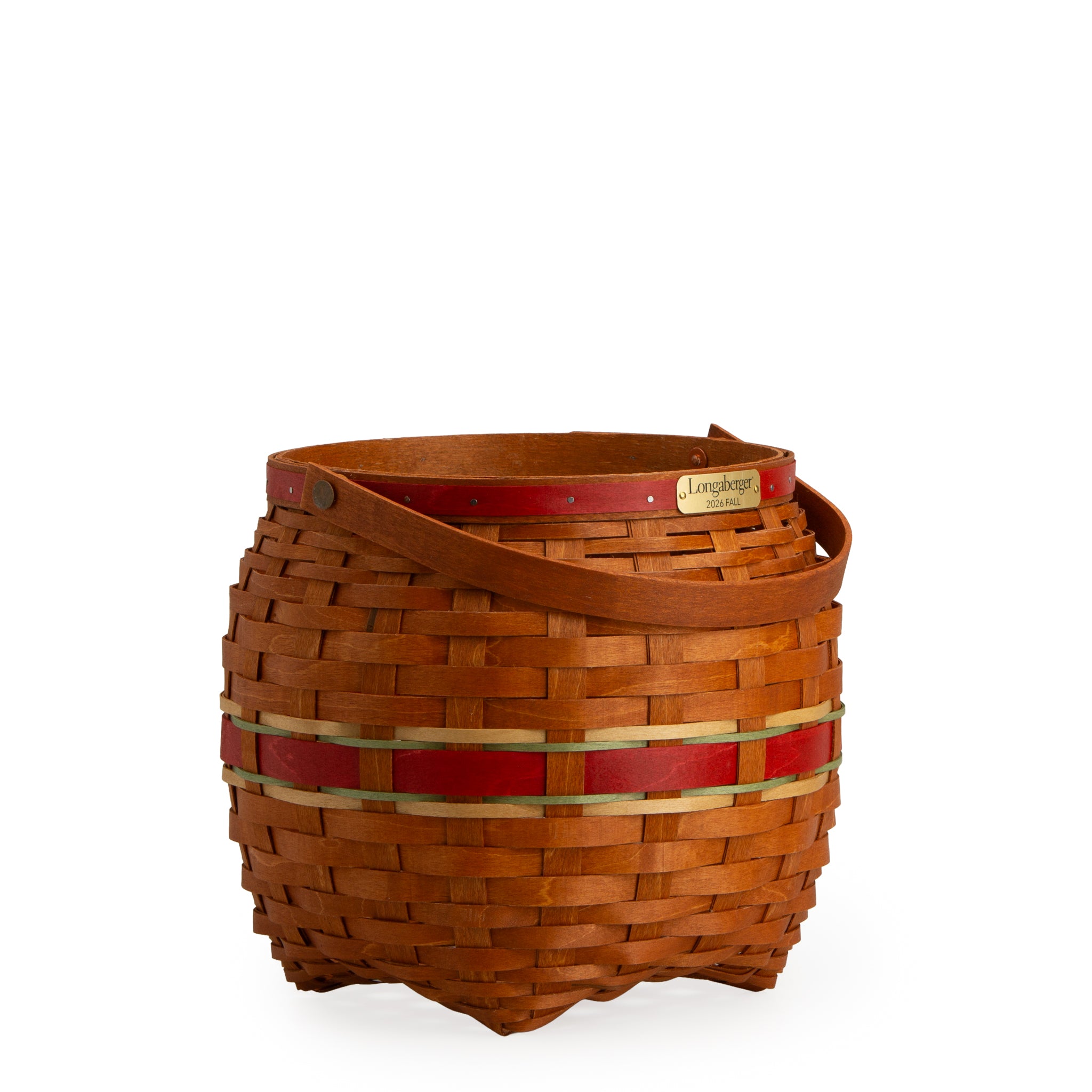 Collector's Apple Picking Medium Round Basket with Protector - Red - 图片 10