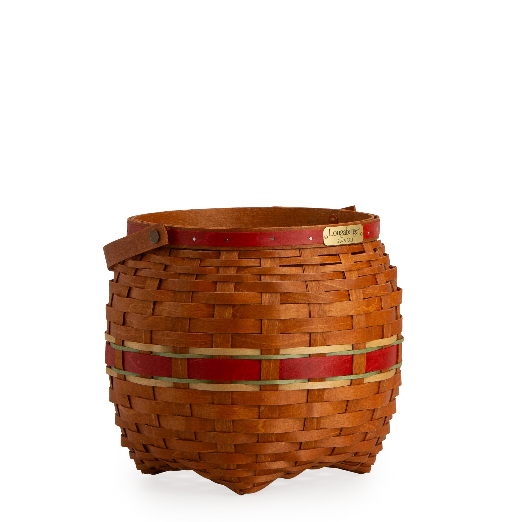 Collector's Apple Picking Medium Round Basket with Protector - Red - 图片 8