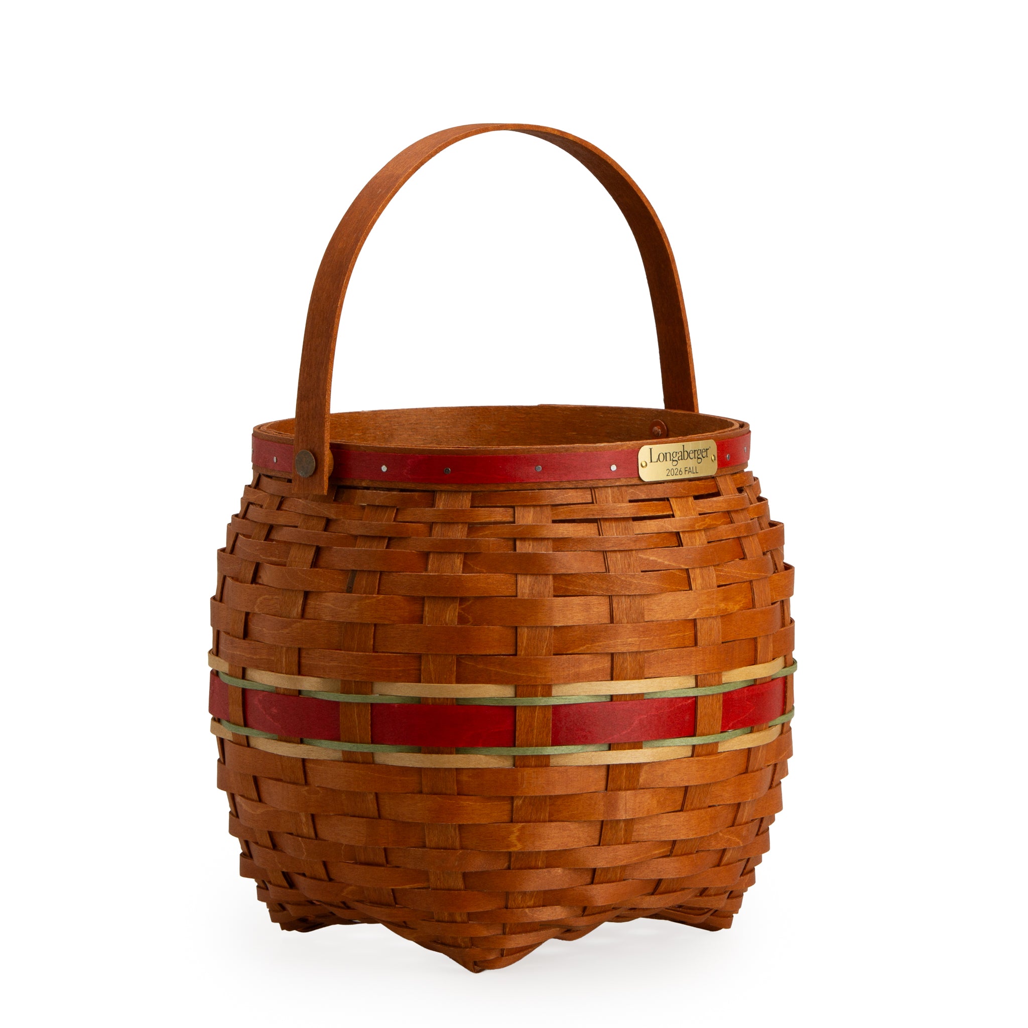 Collector's Apple Picking Medium Round Basket with Protector - Red - 图片 9