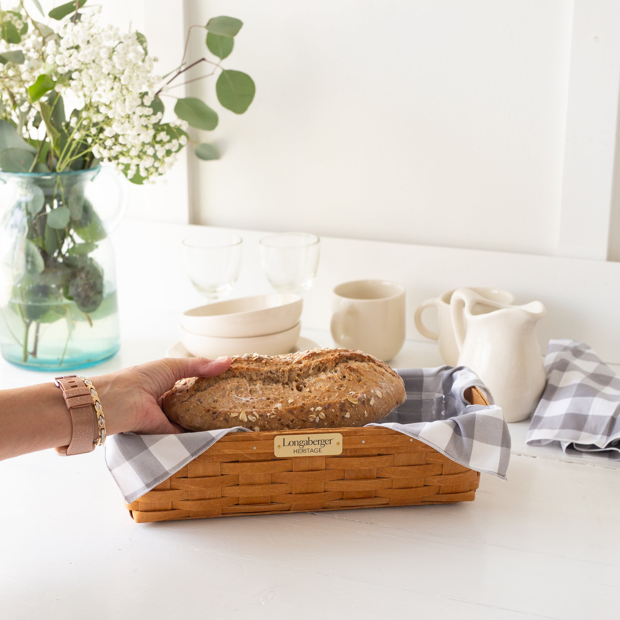 Collector's Heritage Bread Basket with Protector - Warm Brown - 图片 6