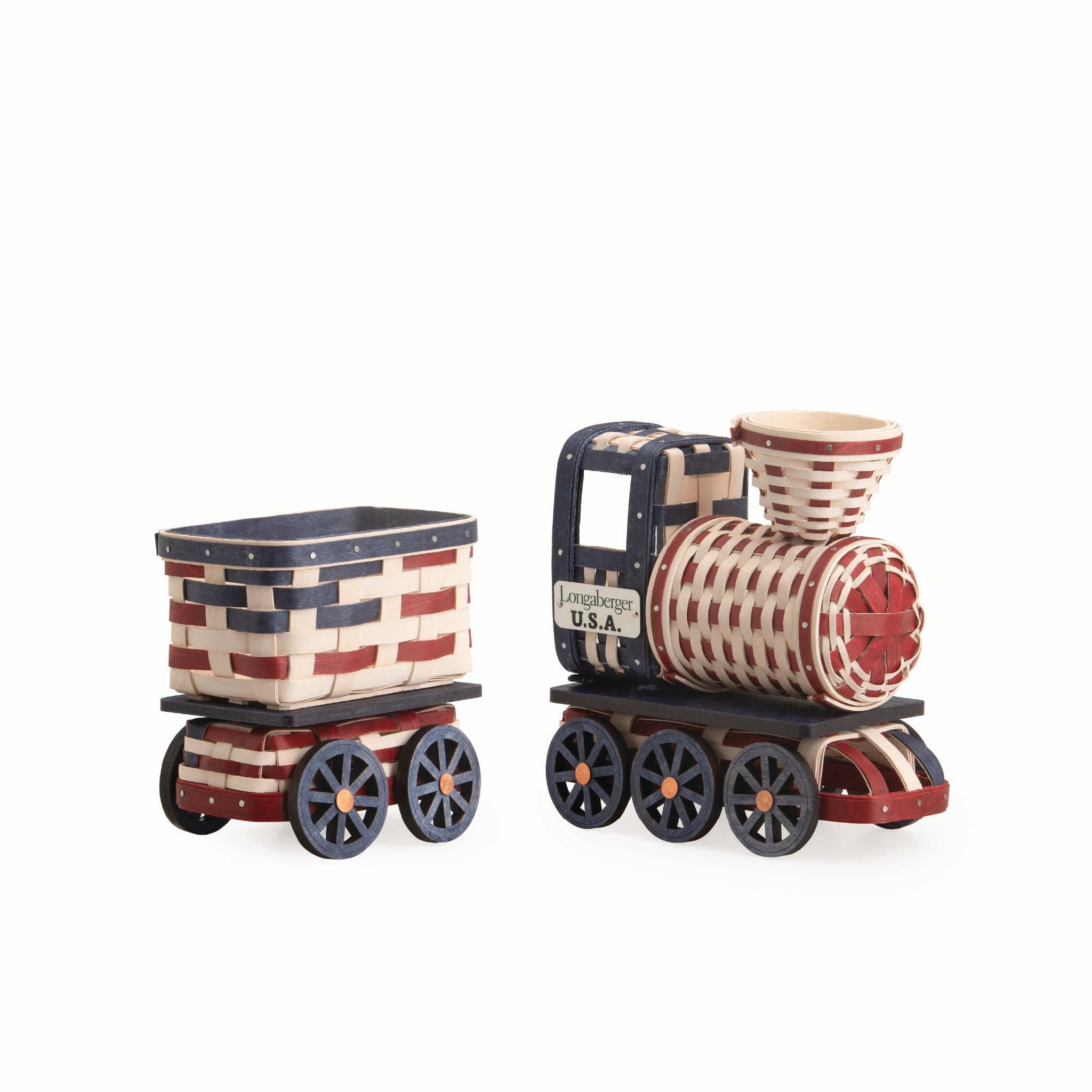 Collector's Americana 2-Piece Longaberger USA Locomotive and Tender Car Set - 图片 11