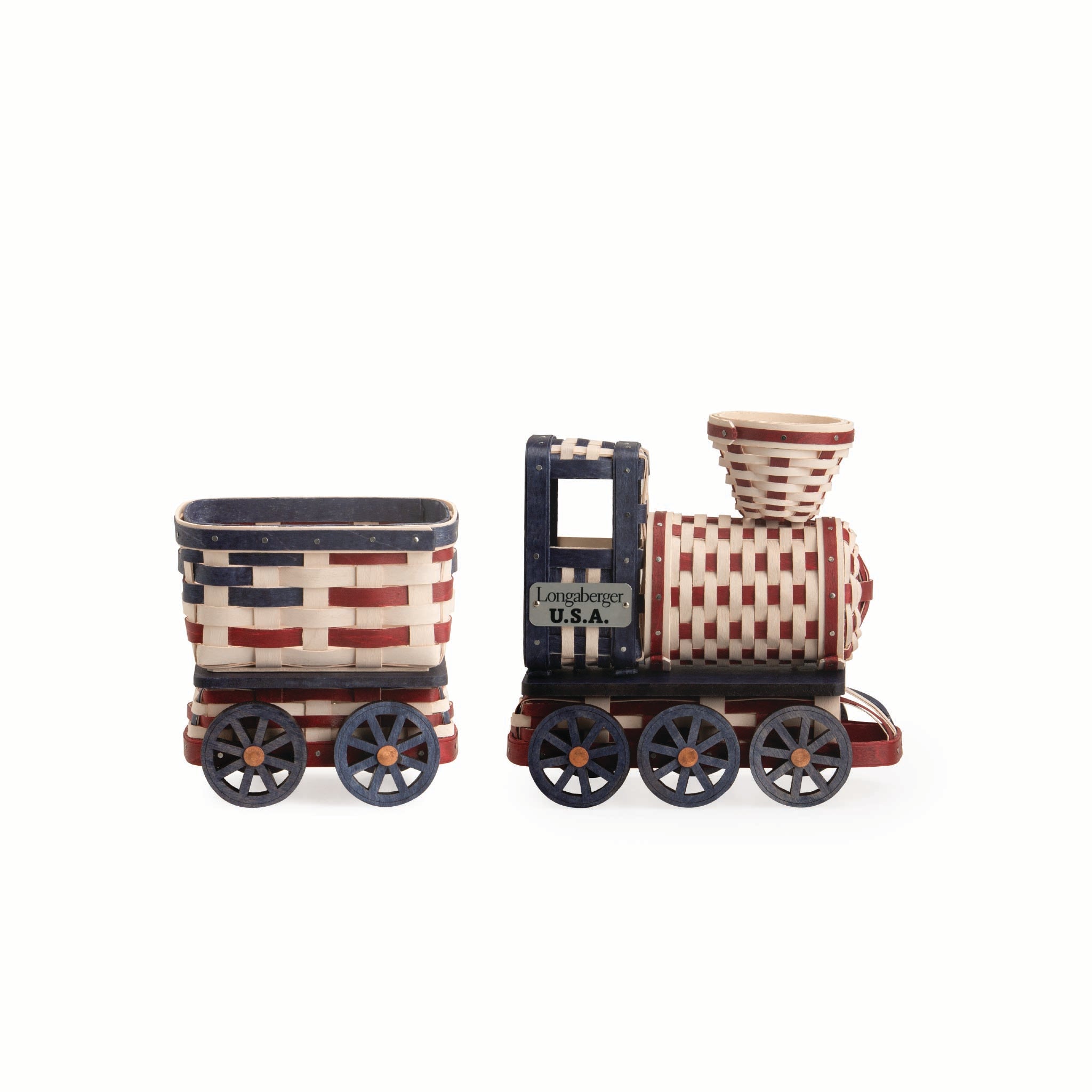 Collector's Americana 2-Piece Longaberger USA Locomotive and Tender Car Set