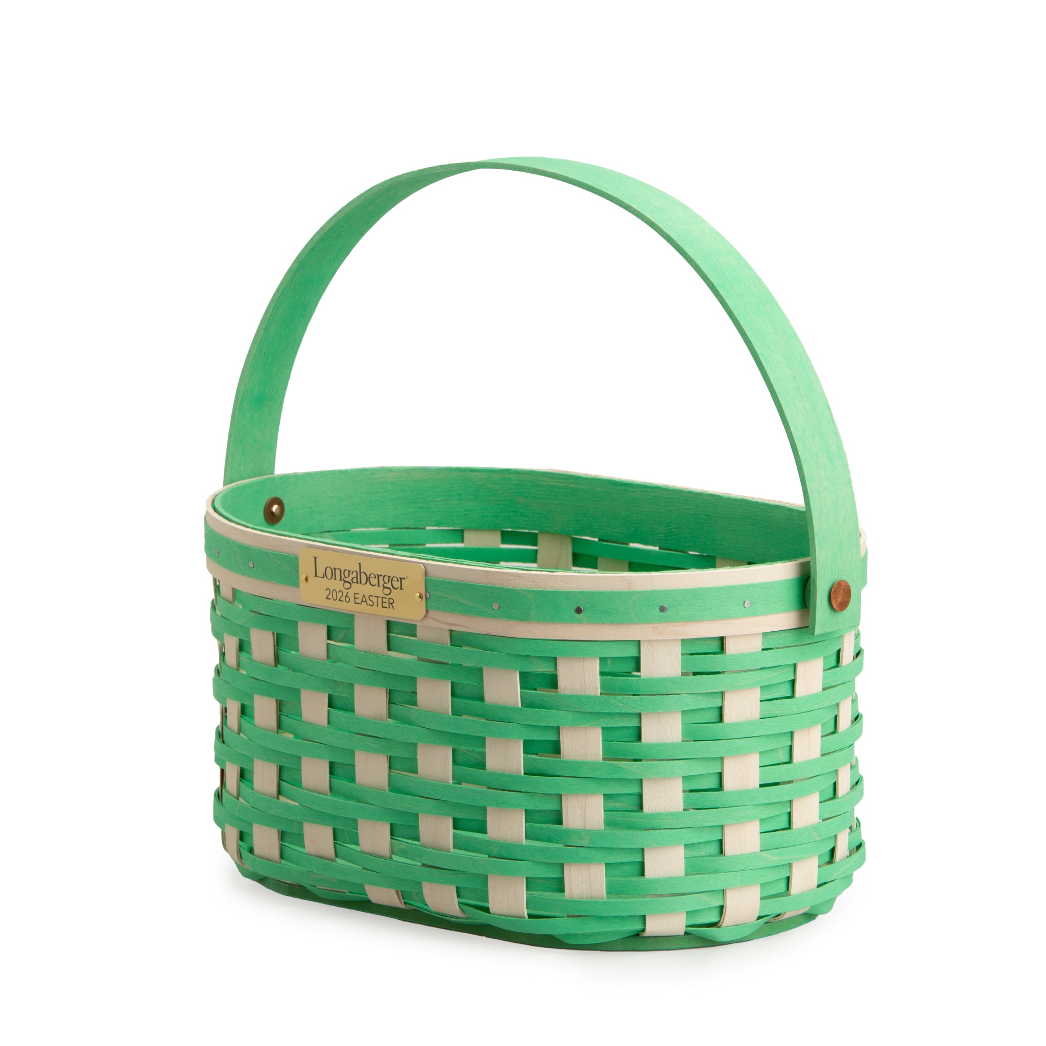Collector's Easter Medium Oval Basket with Protector - Green - 图片 6