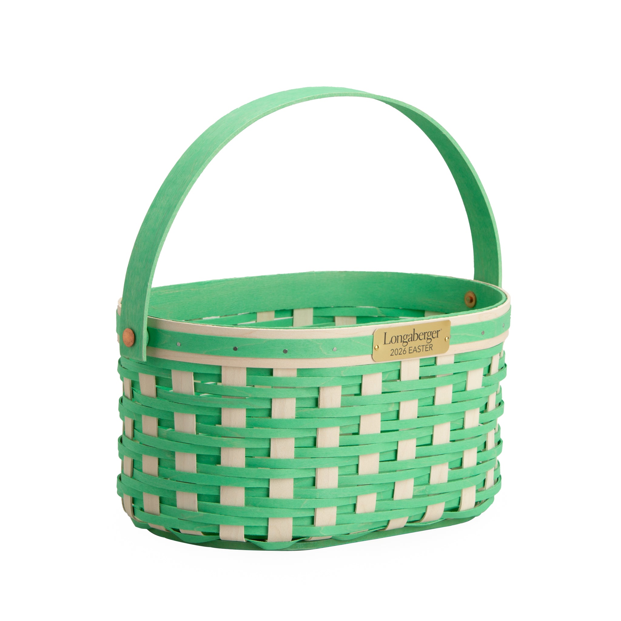 Collector's Easter Medium Oval Basket with Protector - Green - 图片 7