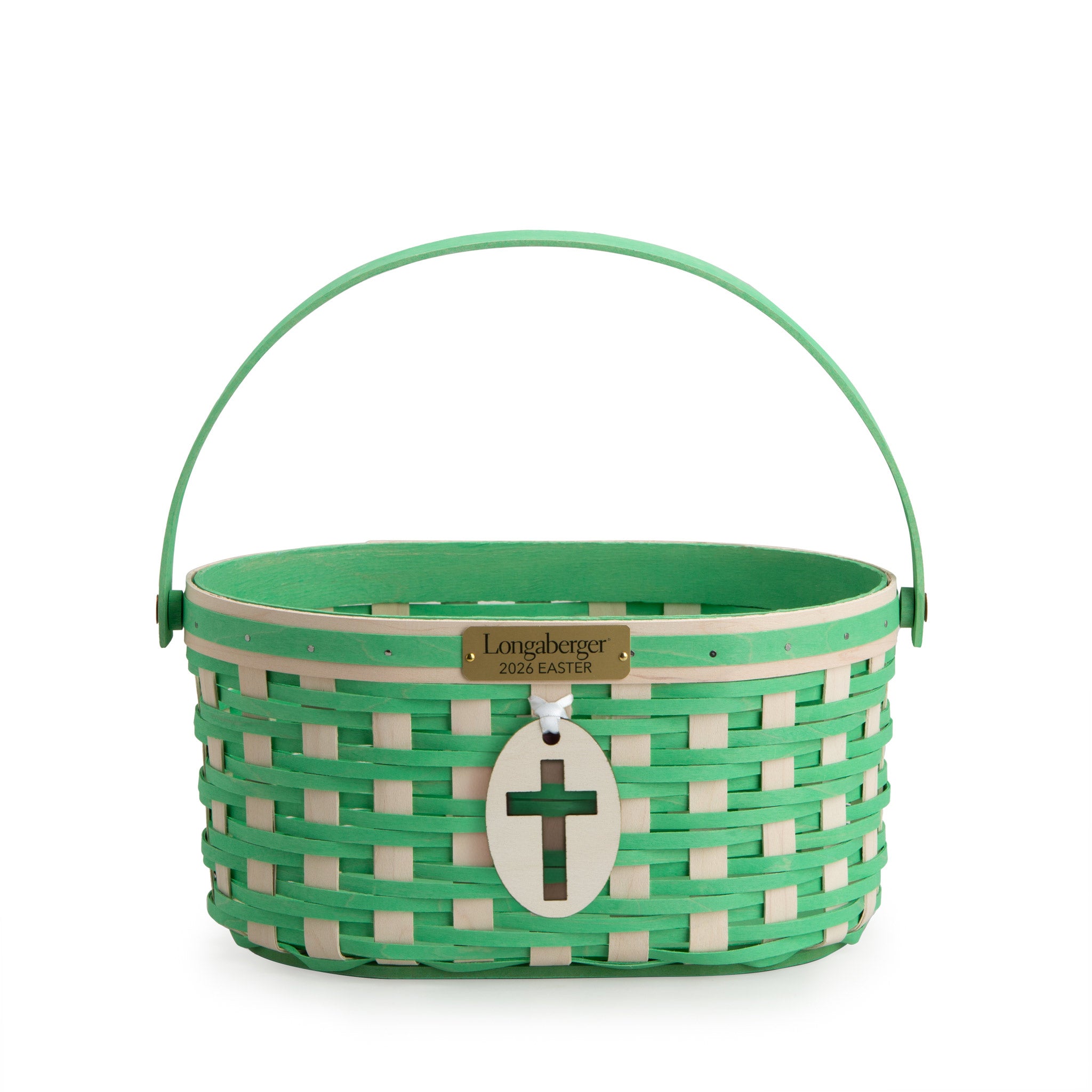 Collector's Easter Medium Oval Basket with Protector - Green - 图片 3