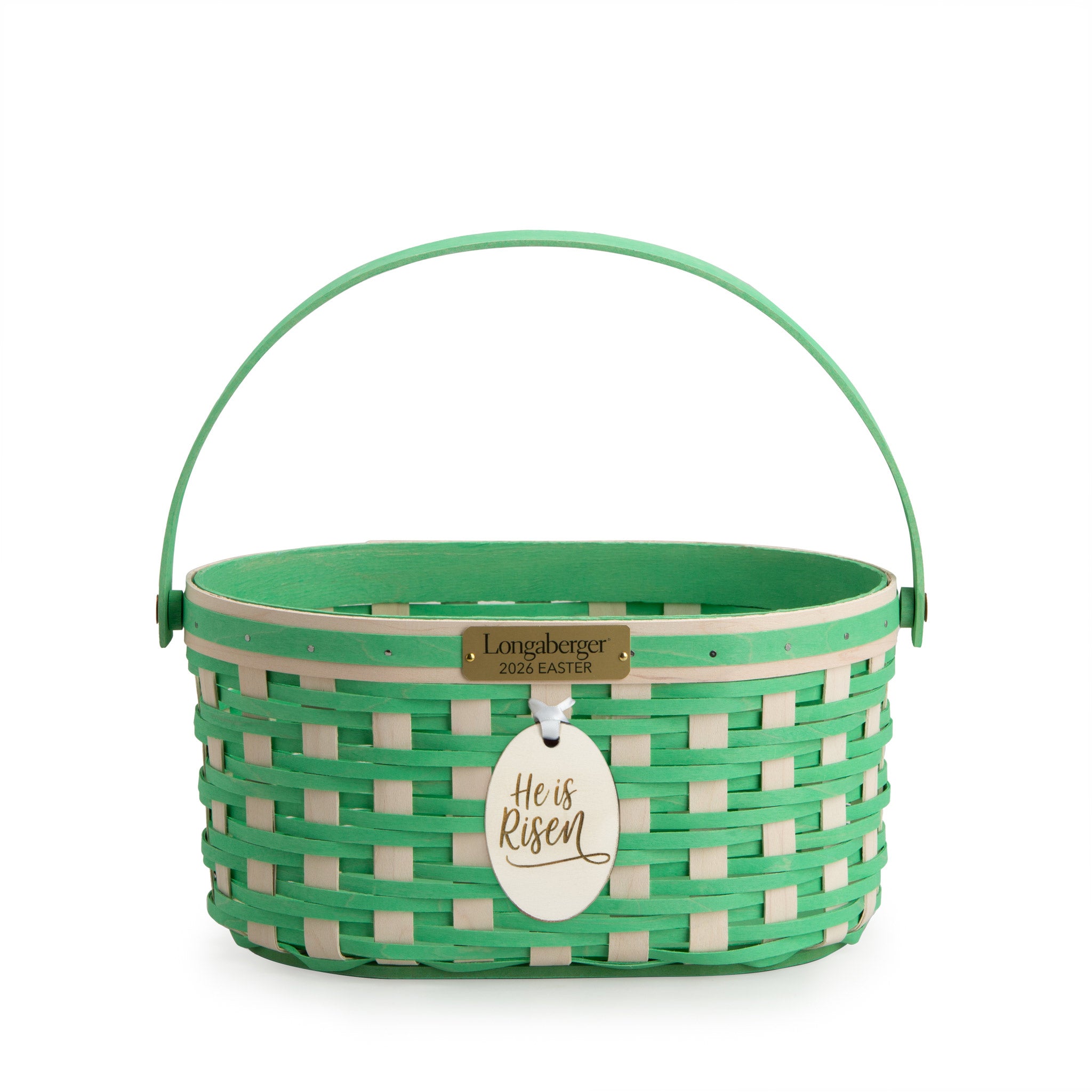 Collector's Easter Medium Oval Basket with Protector - Green - 图片 2
