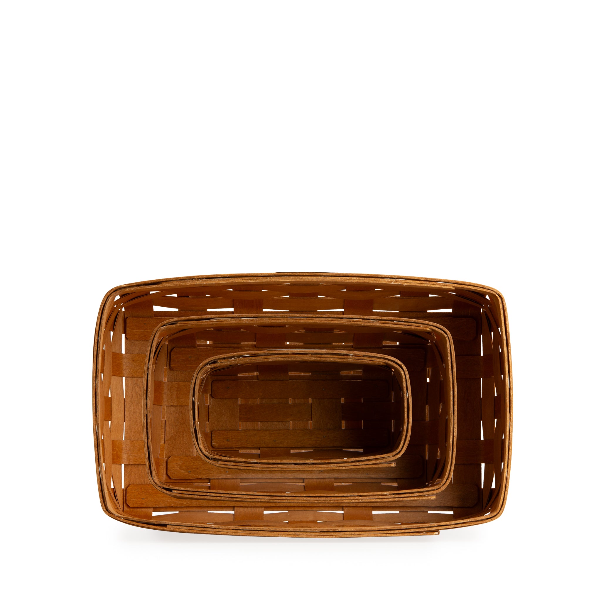 Collector's Essentials 6-Piece Nesting Rectangle Basket Set - 图片 3