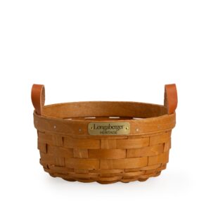 Collector's Heritage Button Basket with Protector - Warm Brown