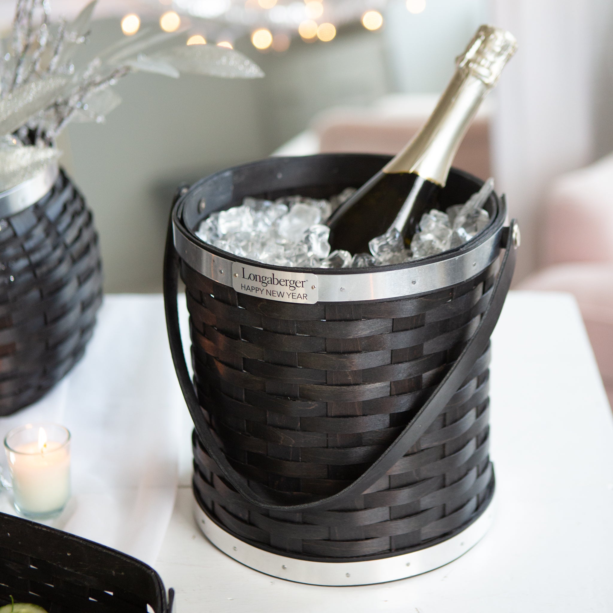 Collector's New Year's Eve Bottle Chiller Basket with Protector - Aluminum - 图片 2