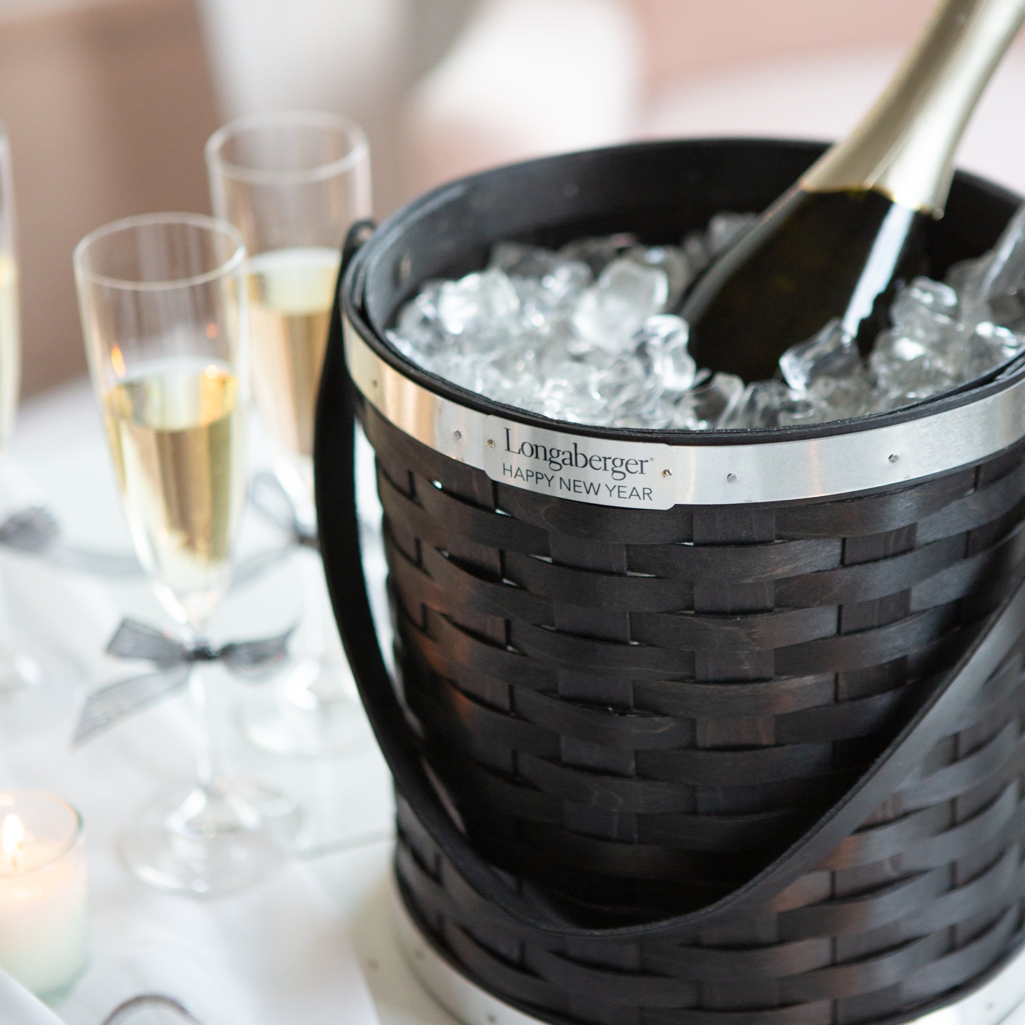 Collector's New Year's Eve Bottle Chiller Basket with Protector - Aluminum - 图片 4