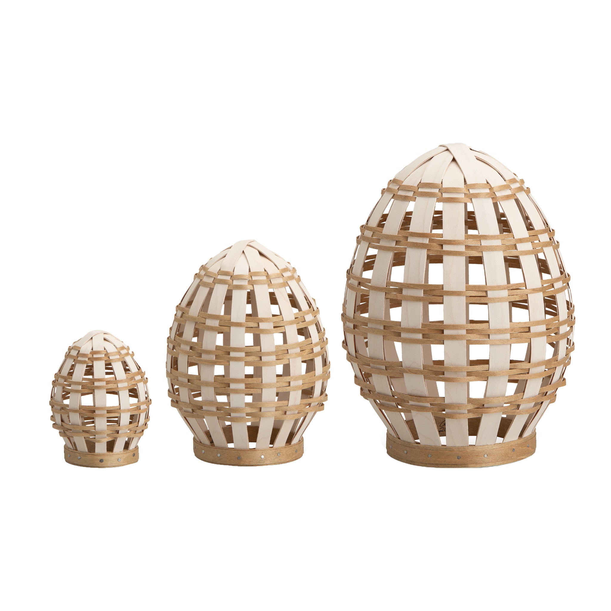 Easter Medium Freestanding Open Weave Egg - Light Brown - 图片 2