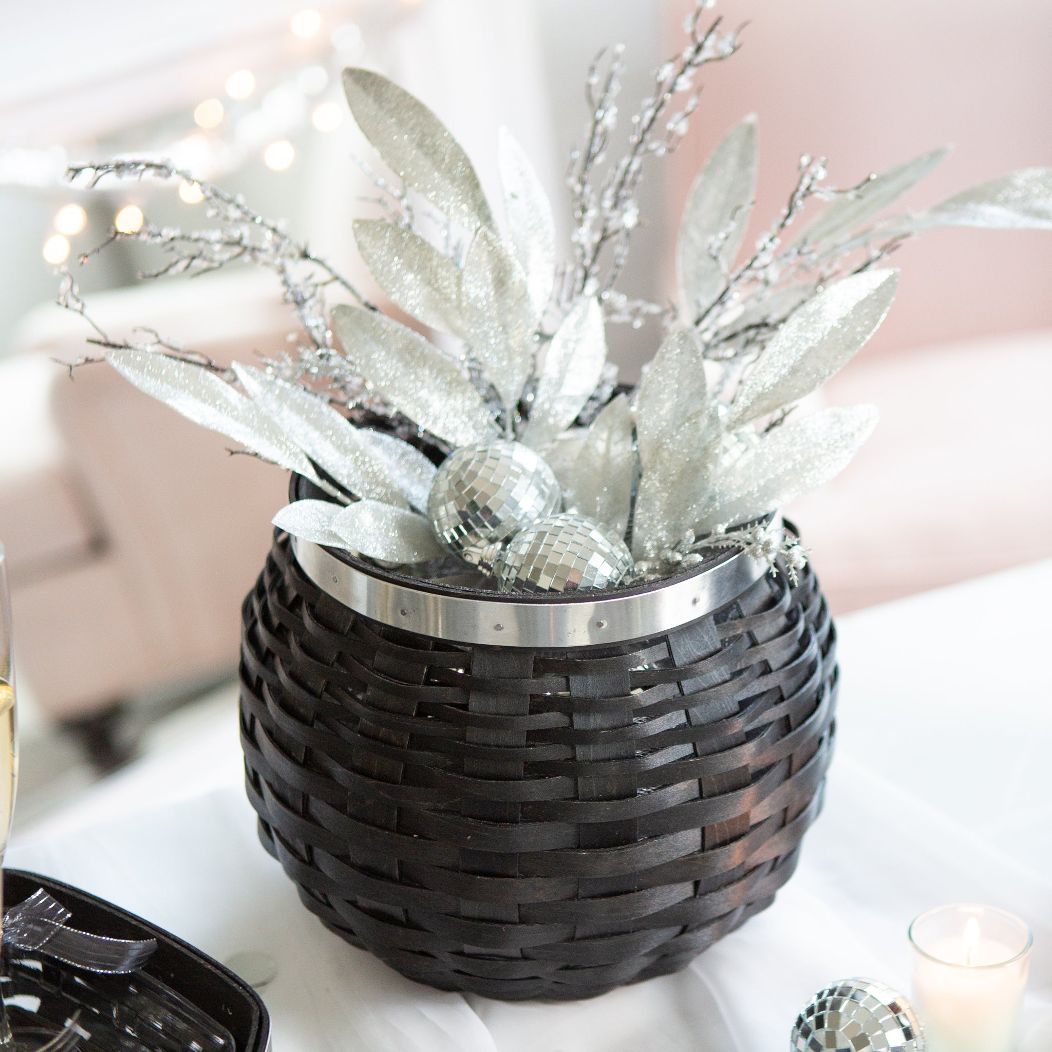 Elegance Medium Ball Drop Bowl Basket with Protector - Aluminum - 图片 2