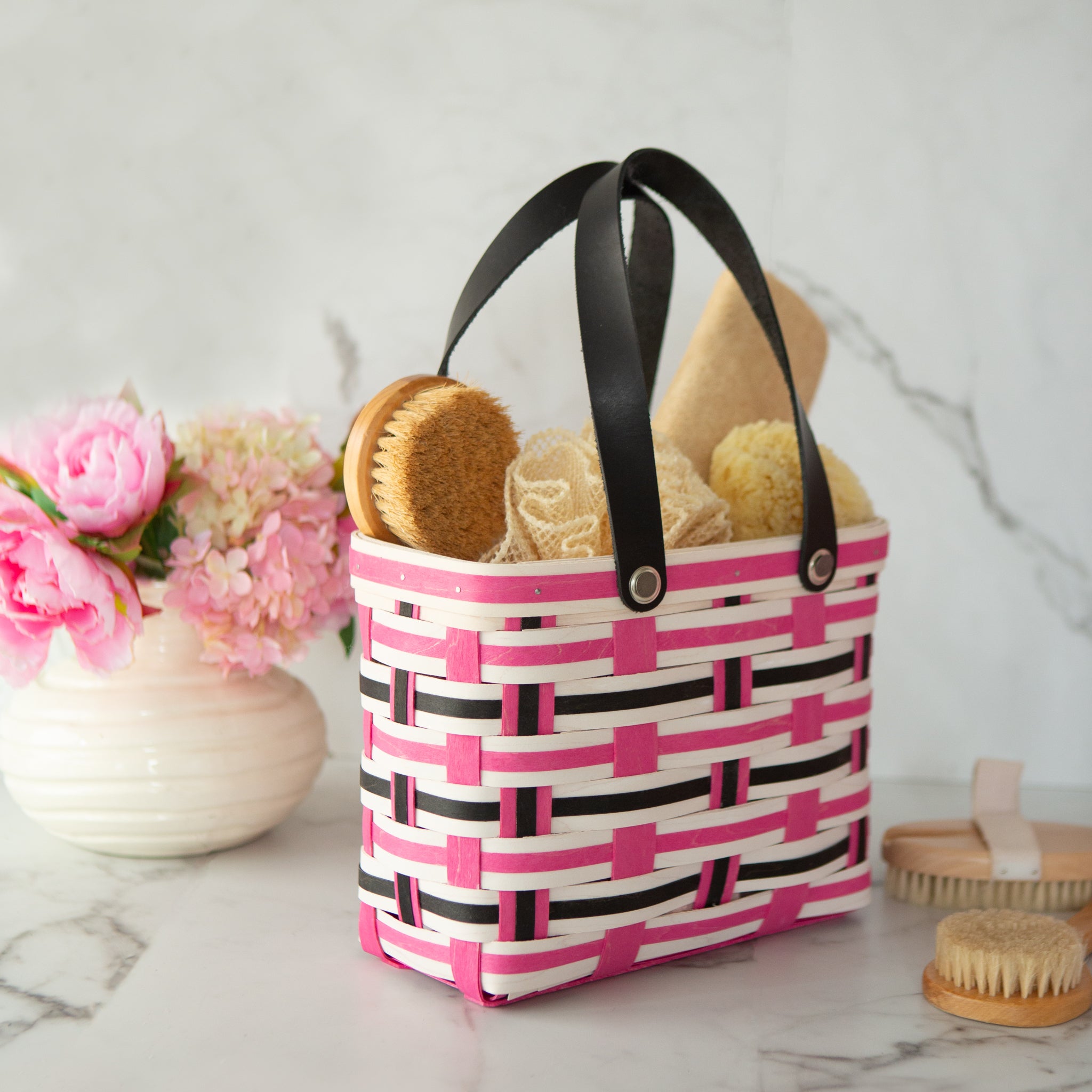 Everyday Medium Tote Basket with Protector - Blush - 图片 2