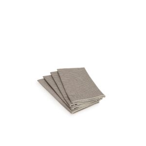Napkin Set - Black Striped Chambray