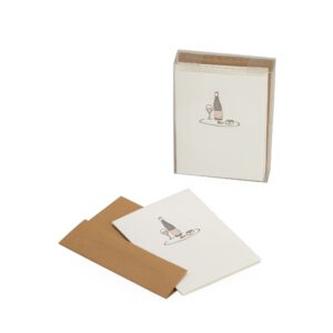 Blank Note Card Set - Wine & Cheese