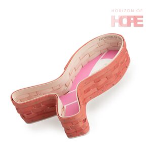 Horizon of Hope Ribbon Basket with Protector - Flamingo Pink