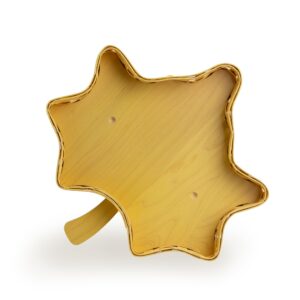 Norman Rockwell Leaf Basket with Protector - Yellow
