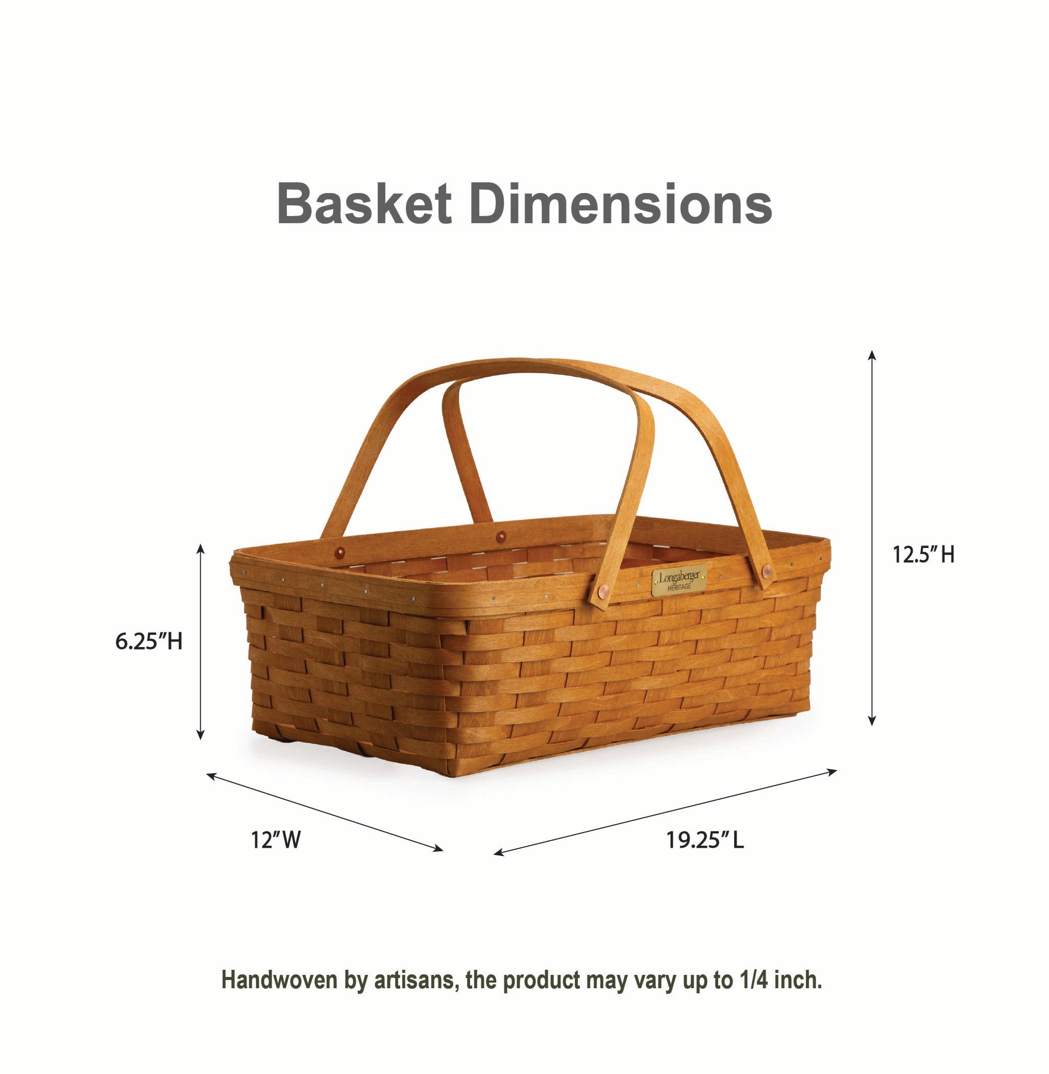 Collector's Heritage Large Gathering Basket with Protector - Warm Brown - 图片 2