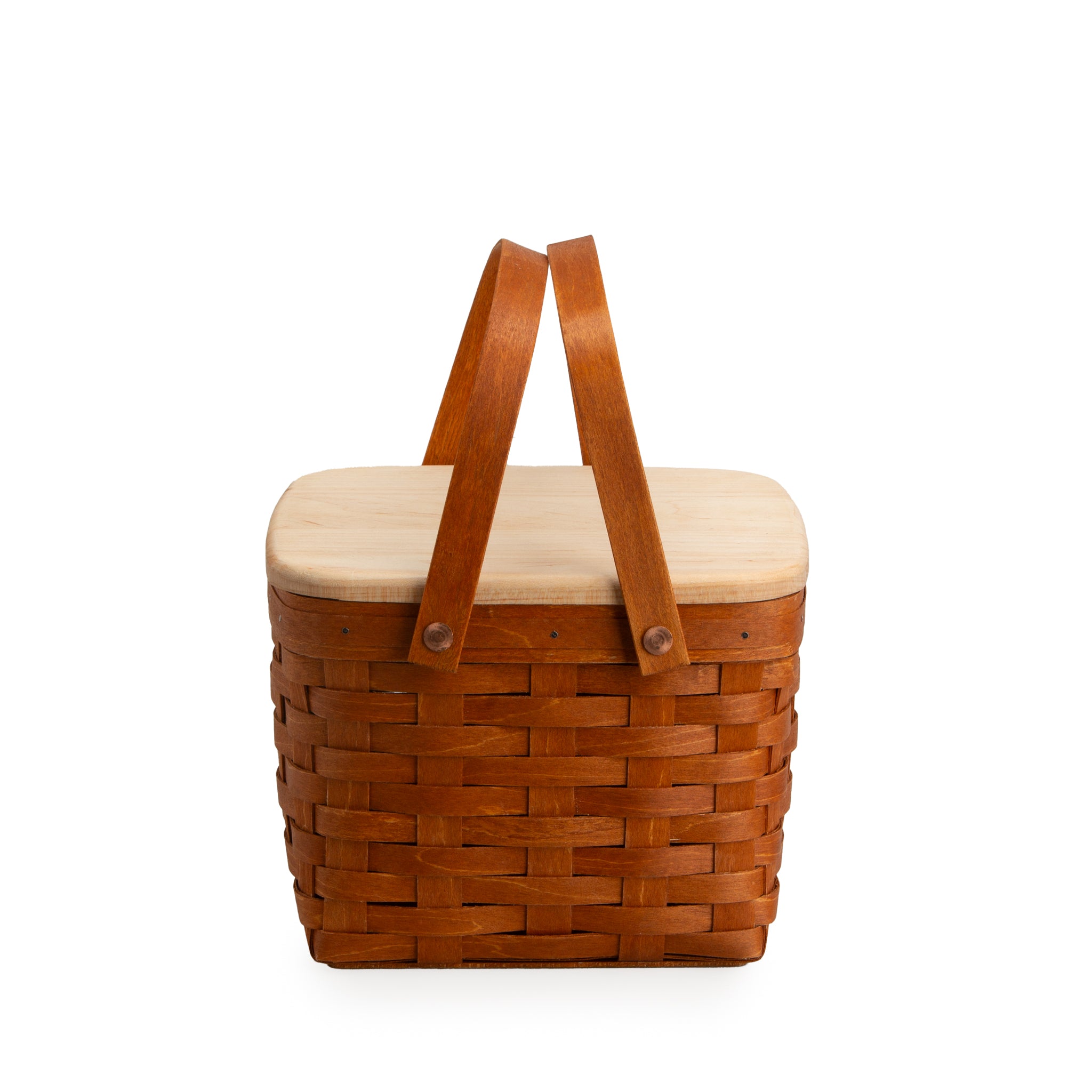 Mackinac Provision Picnic Basket with Lid and Protectors - Warm Cinnamon - 图片 12