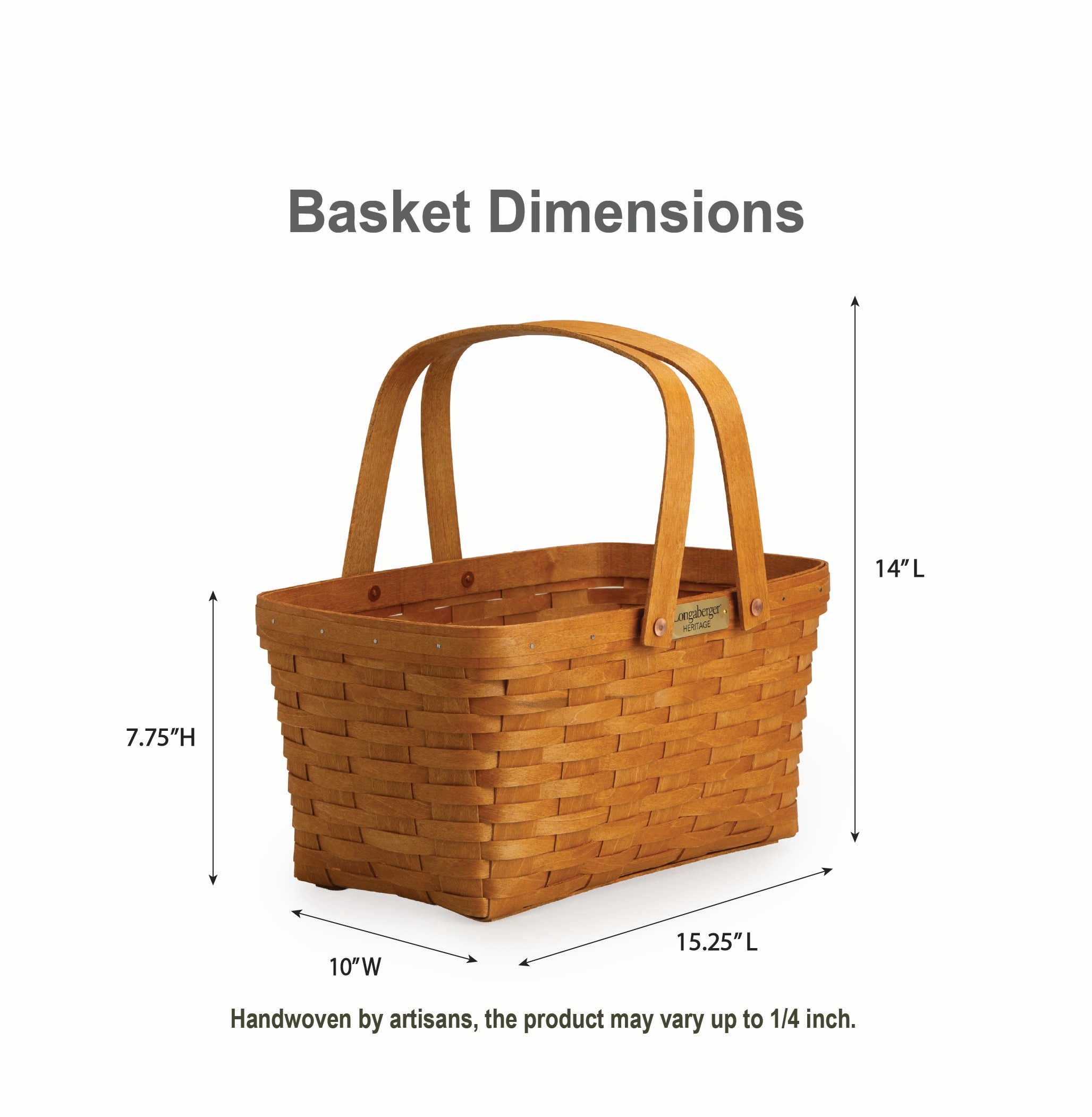 Collector's Heritage Medium Market Basket with Protector - Warm Brown - 图片 2