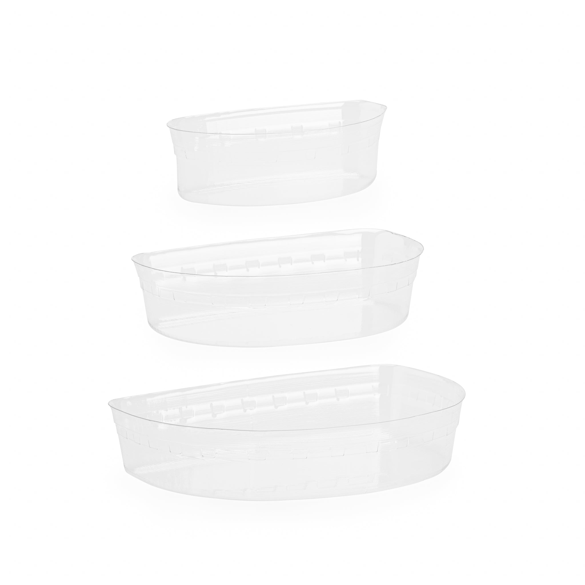 Hanging Three Tier Basket with Protectors - Whitewashed - 图片 2