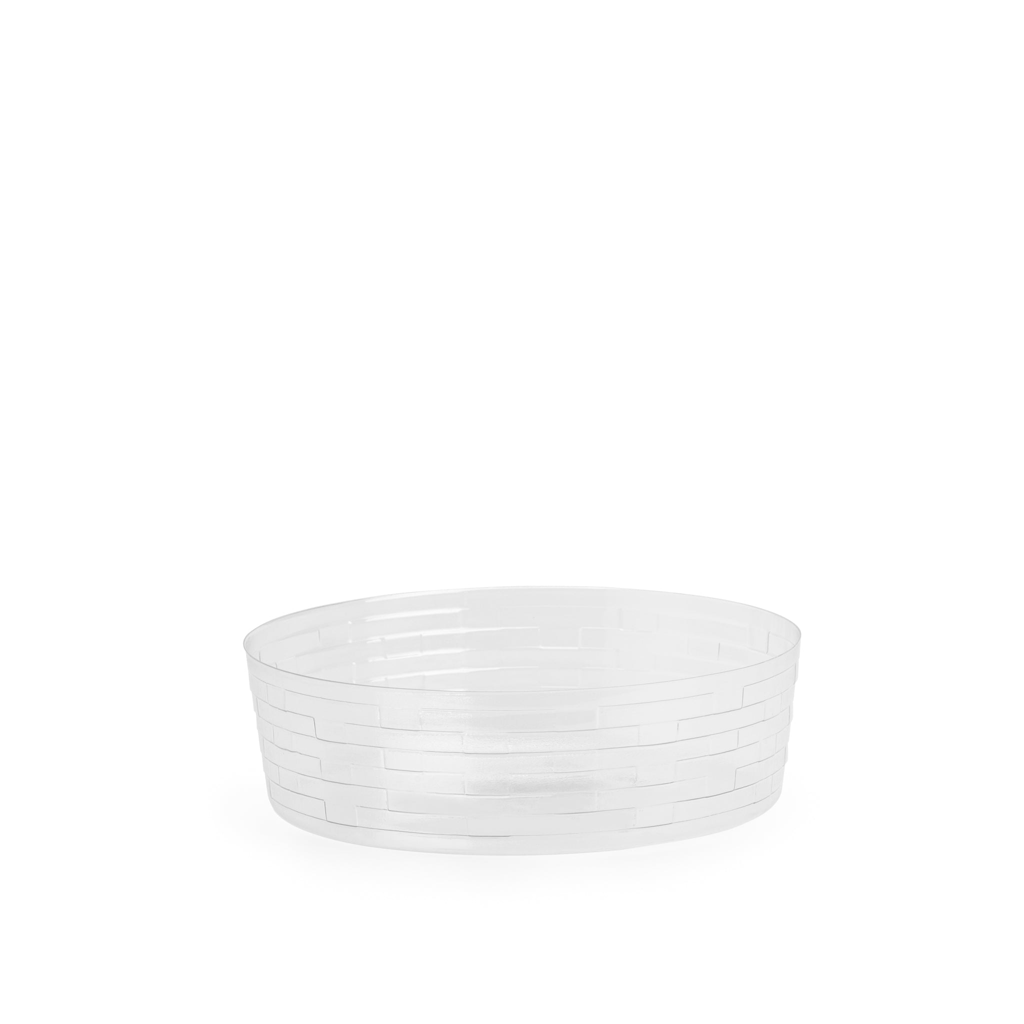 Wide Weave Short Round Basket with Protector - Terracotta - 图片 2