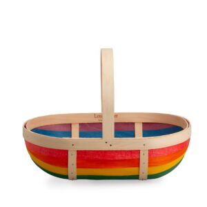Rainbow Large Trug Basket with Protector - Multi